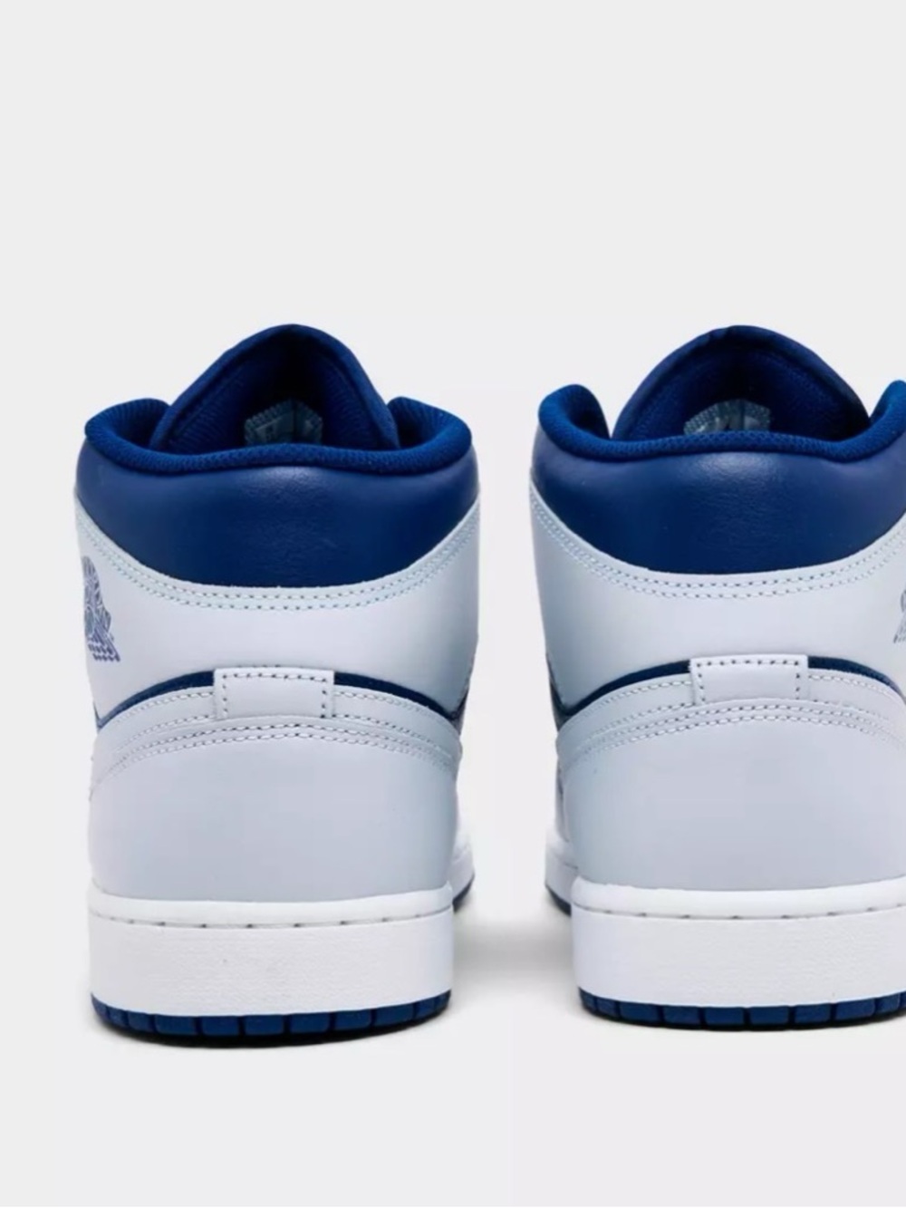 Nike Air Jordan 1 Mid - White/Blue Men's Sneakers Size 8 - New In Box - Picture 4 of 7